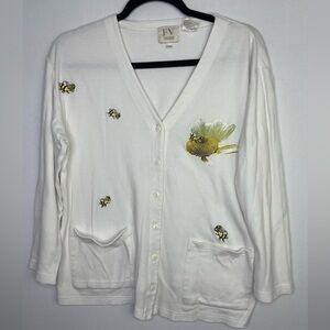 Vintage Franco Valerie bee's embroidered cardigan